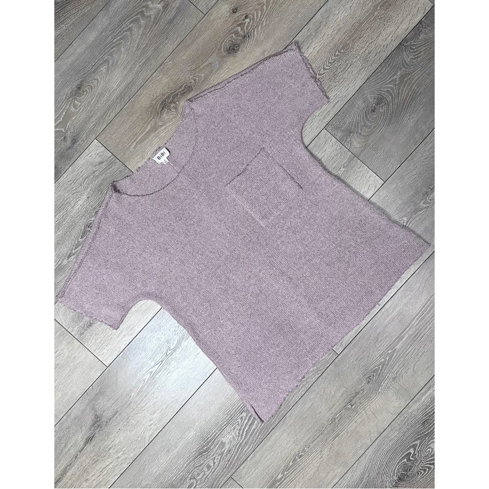 BiBi Knit Pocket Tee Dusty Mauve